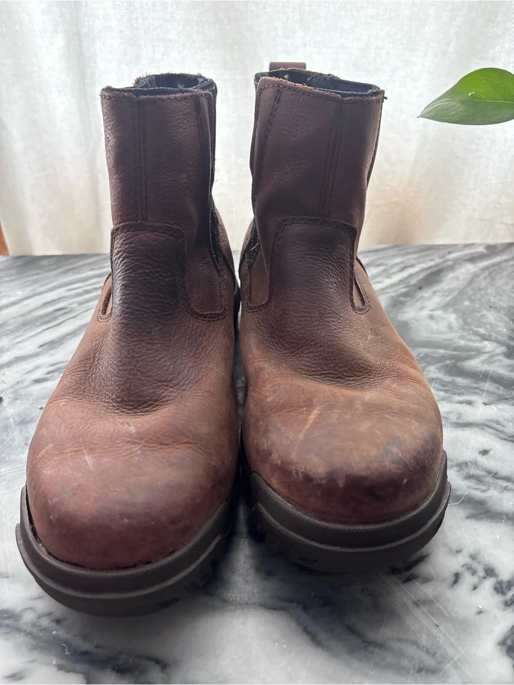 Caterpillar Brown Leather Chelsea Steel Toed Work/Hiking Boot